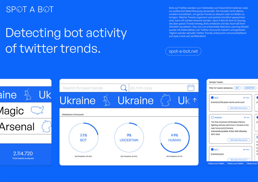 "Spot a bot" – erkennt Bots auf Twitter.